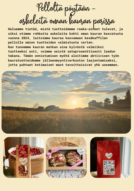 pellolta poytaan